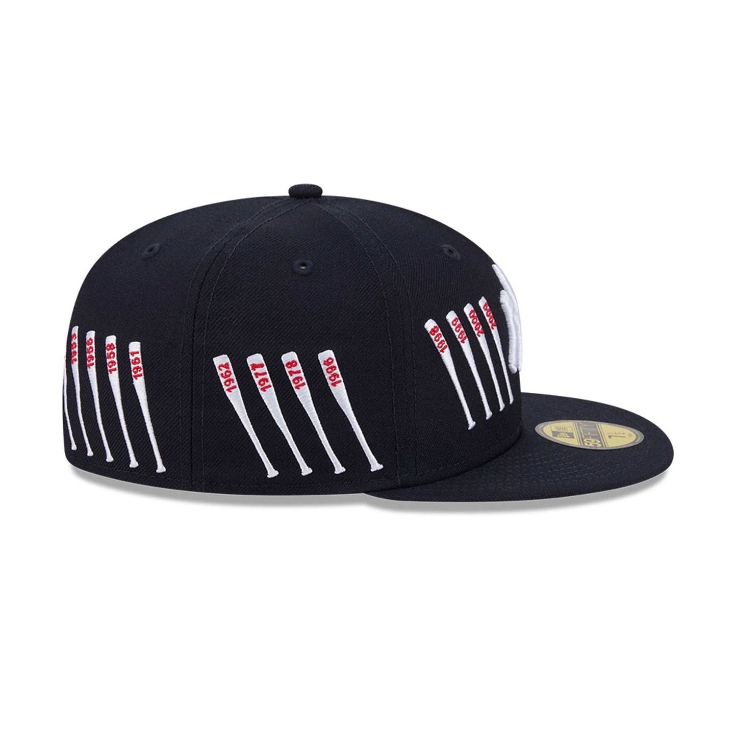 Pictured is this MLB X Spike Lee Baseball Bats New York Yankees 59FIFTY Fitted cap in navy. 7