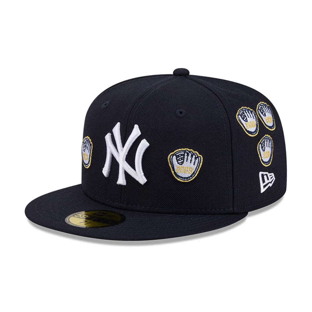 Pictured is this MLB X Spike Lee Gloves New York Yankees 59FIFTY Fitted cap in navy. 1