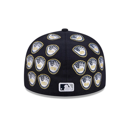 Pictured is this MLB X Spike Lee Gloves New York Yankees 59FIFTY Fitted cap in navy. 6
