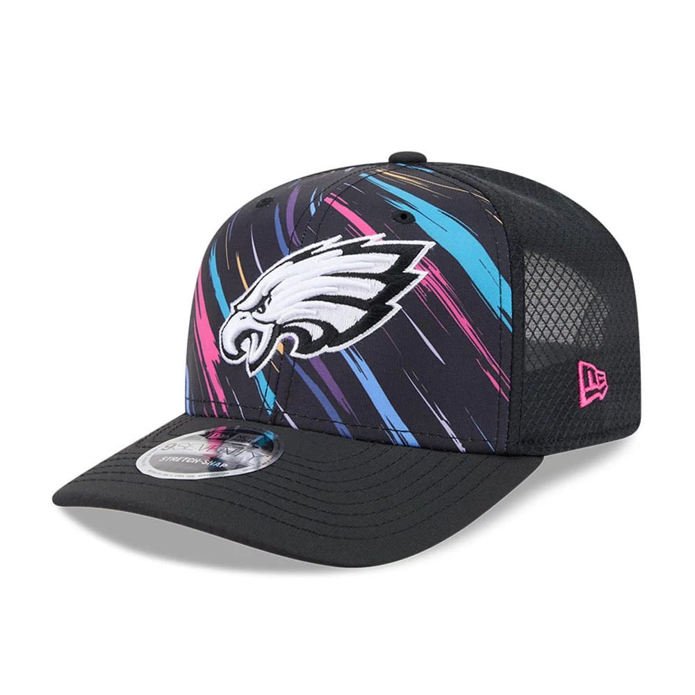 Pictured is this NFL City Connect 2026 Philadelphia Eagles 9SEVENTY Stretch Snap cap in black. 4