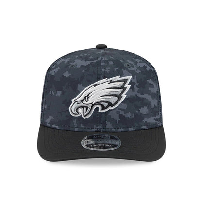 Pictured is this NFL Philadelphia Eagles 9SEVENTY Stretch Snap cap in digi camo & black. 2