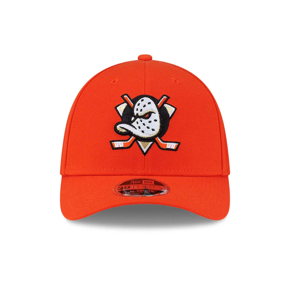 Pictured is this NHL Team Anaheim Ducks 39THIRTY M-Crown Stretch Fit cap in orange. 2
