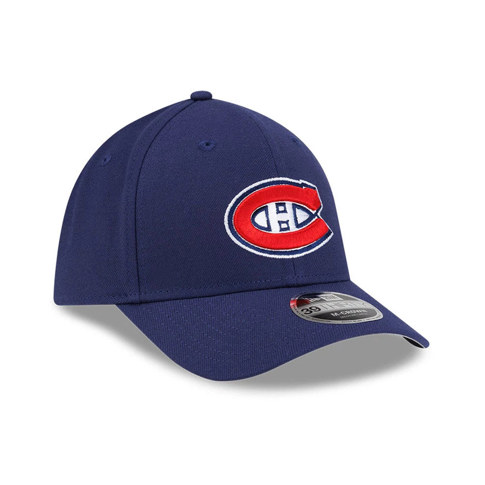 Pictured is this NHL Team Montreal Canadiens 39THIRTY M-Crown Stretch Fit cap in navy. 4