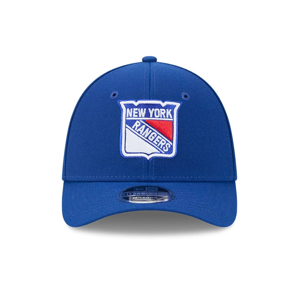 Pictured is this NHL Team New York Rangers 39THIRTY M-Crown Stretch Fit cap in blue. 3