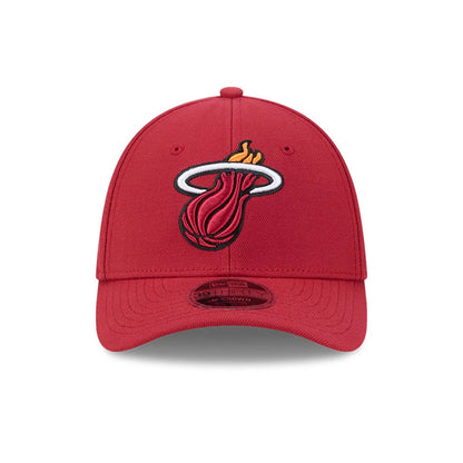 Pictured is this NBA Team Miami Heat 39THIRTY M-Crown Stretch Fit cap in red. 3