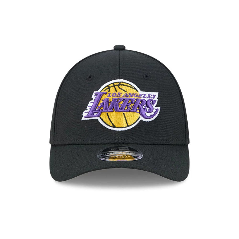 Pictured is this NBA Team LA Lakers 39THIRTY M-Crown Stretch Fit cap in black. 3