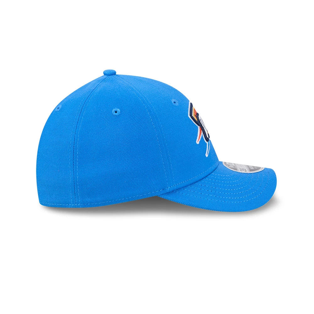 Pictured is this NBA Team Oklahoma City Thunder 39THIRTY M-Crown Stretch Fit cap in blue. 6