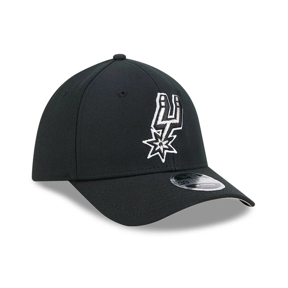 Pictured is this NBA Team San Antonio Spurs 39THIRTY M-Crown Stretch Fit cap in black. 4