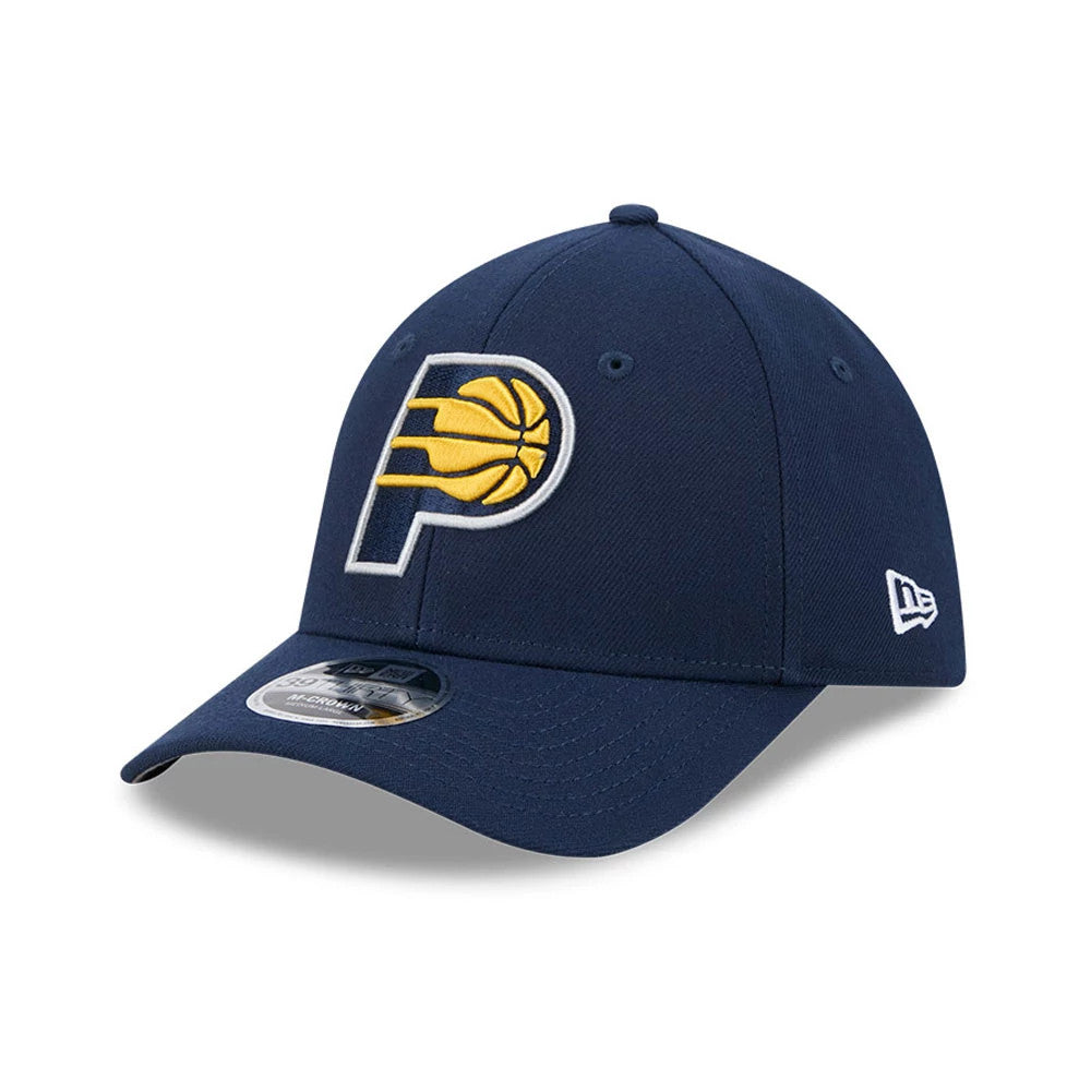 Pictured is this NBA Team Indiana Pacers 39THIRTY M-Crown Stretch Fit cap in dark blue. 1