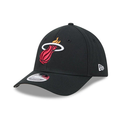 Pictured is this NBA Team Miami Heat 39THIRTY M-Crown Stretch Fit cap in black. 1