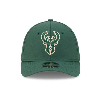 Pictured is this NBA Team Milwaukee Bucks 39THIRTY M-Crown Stretch Fit cap in dark green. 2