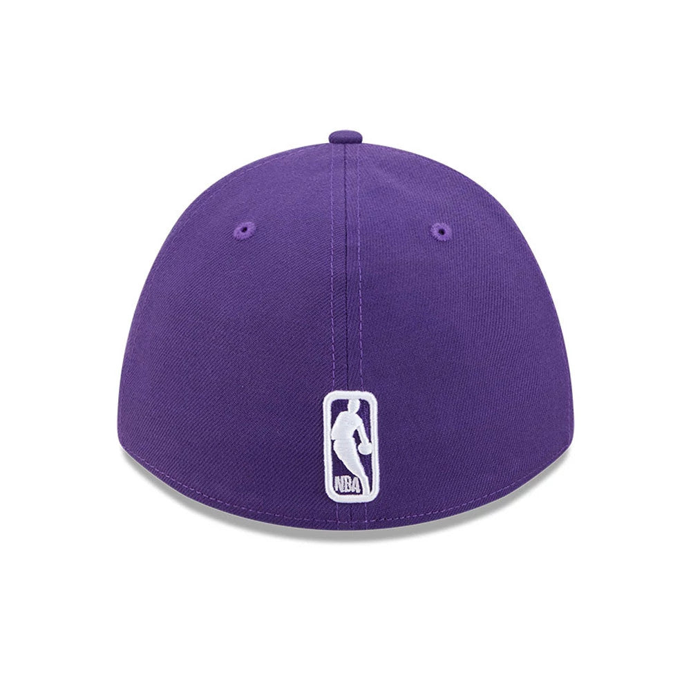 Pictured is this NBA Team LA Lakers 39THIRTY M-Crown Stretch Fit cap in purple. 7