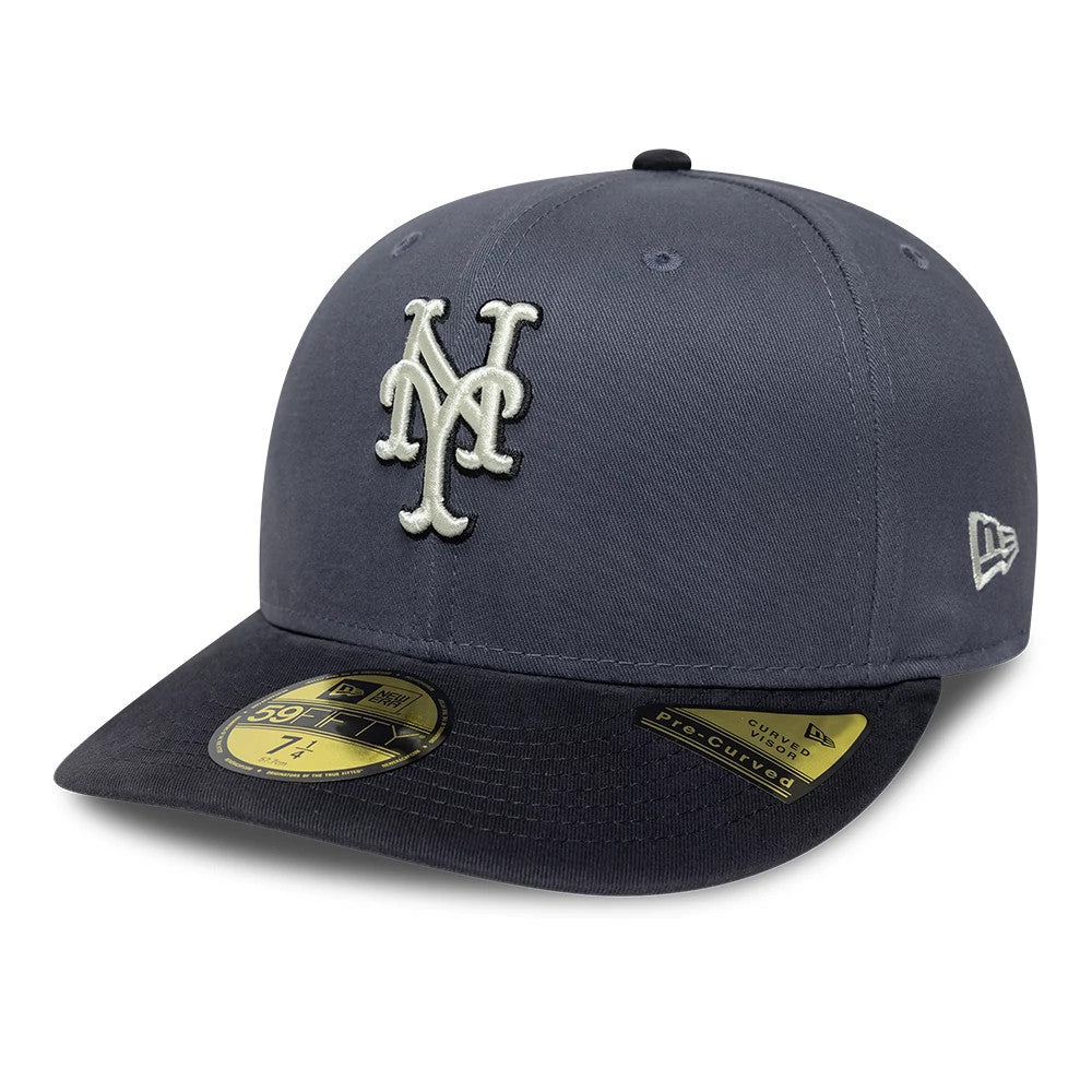 Pictured is this MLB New York Mets 59FIFTY Fitted cap in dark grey. 1