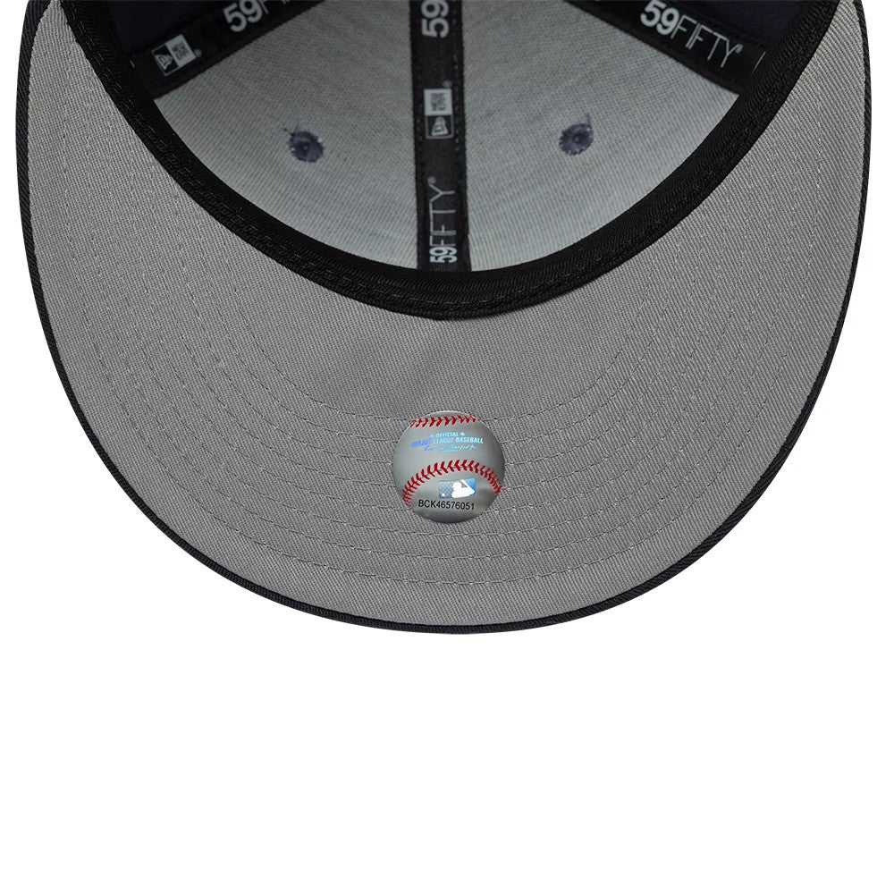 Pictured is this MLB New York Mets 59FIFTY Fitted cap in dark grey. 2