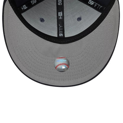 Pictured is this MLB New York Mets 59FIFTY Fitted cap in dark grey. 2