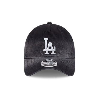 Pictured is this MLB Washed Denim LA Dodgers 9FORTY A-Frame Unstructured cap in black. 3