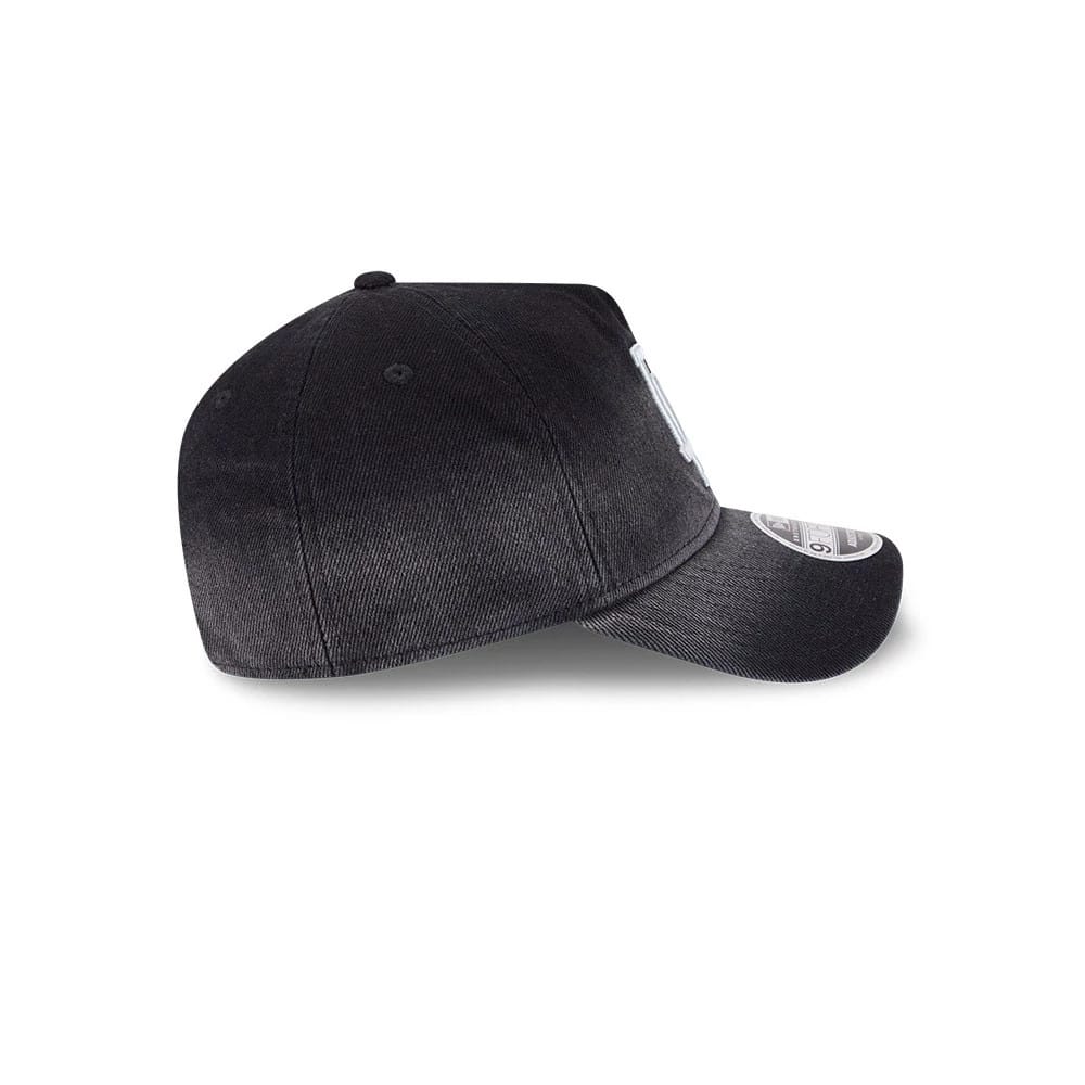 Pictured is this MLB Washed Denim LA Dodgers 9FORTY A-Frame Unstructured cap in black. 6