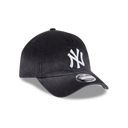 Pictured is this MLB Washed Denim New York Yankees 9FORTY A-Frame Unstructured cap in black. 4