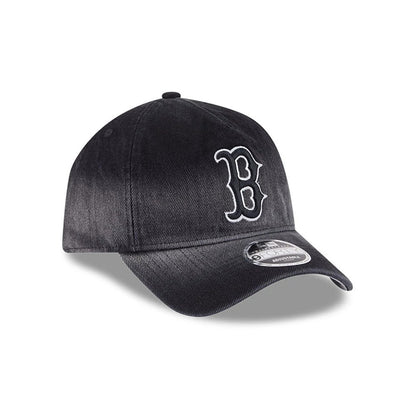 Pictured is this MLB Washed Denim Boston Red Sox 9FORTY A-Frame Unstructured cap in black. 4