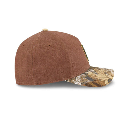 Pictured is this MLB Cotton Twill LA Dodgers 9FORTY M-Crown A-Frame cap in dark beige. 7