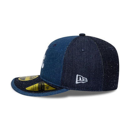Pictured is this MLB Multipanel Atlanta Braves Retro Crown 59FIFTY Fitted cap in navy. 5