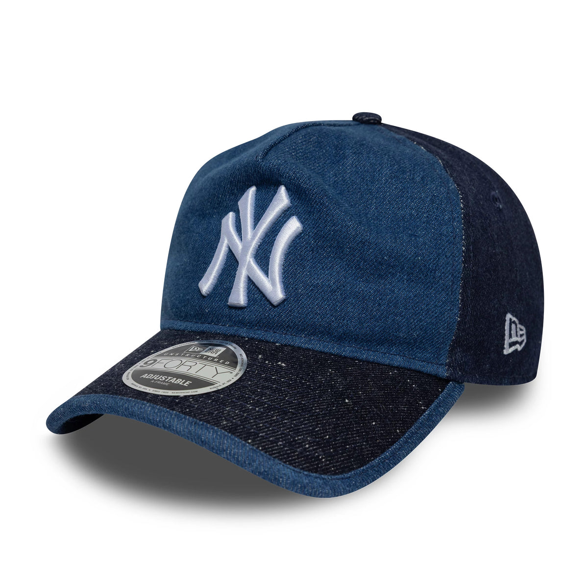 Pictured is this MLB Multipanel New York Yankees 9FORTY A-Frame Unstructured cap in navy. 1
