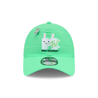 Pictured is this MTV Logo 9TWENTY cap in bright green. 3