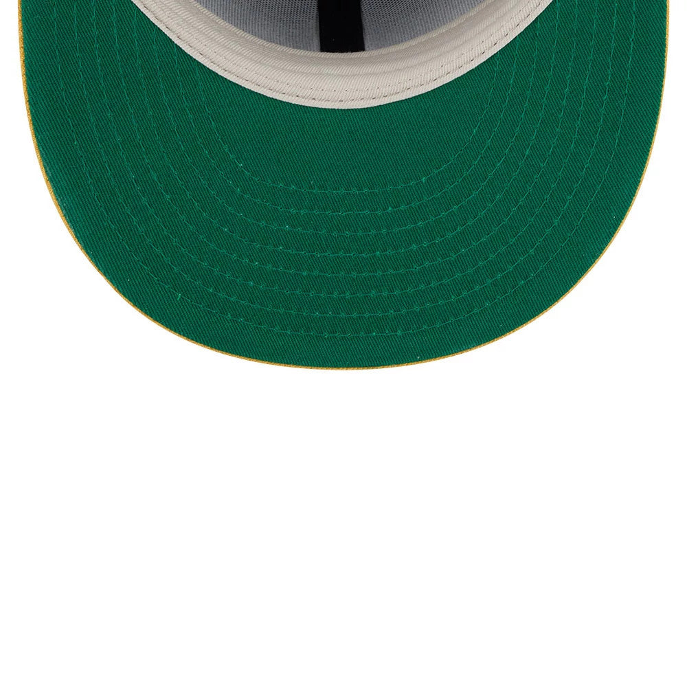 Pictured is this Fear Of God X MLB Logo 59FIFTY Fitted cap in dark green. 2