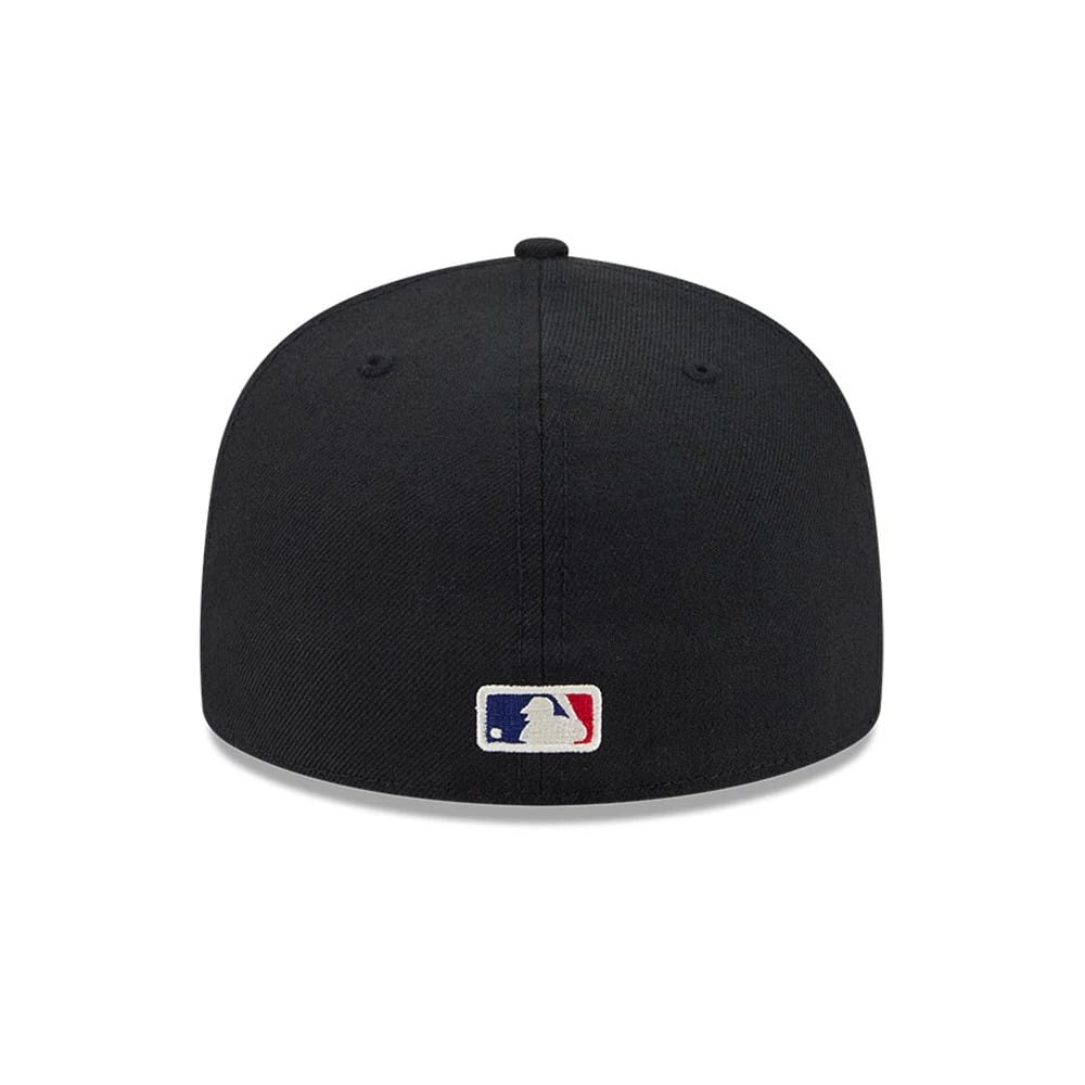 Pictured is this Fear Of God X MLB Logo 59FIFTY Fitted cap in black. 5