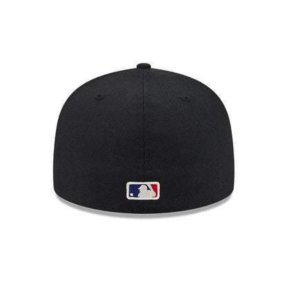 Pictured is this Fear Of God X MLB Logo 59FIFTY Fitted cap in black. 5