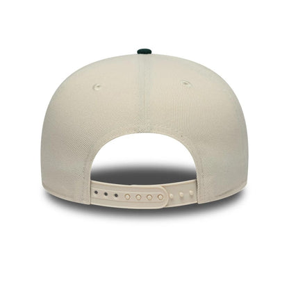 Pictured is this MLB Ombre Script Athletics 9FIFTY Snapback cap in light beige. 6
