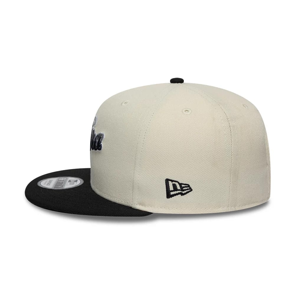 Pictured is this New Era Ombre Script 9FIFTY Snapback cap in light beige. 6