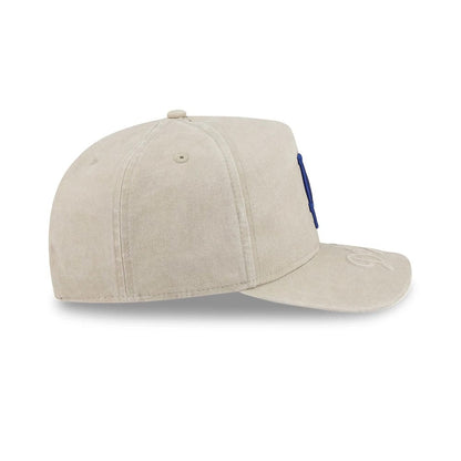 Pictured is this MLB LA Dodgers 9FIFTY A-Frame Snapback cap in light beige. 5