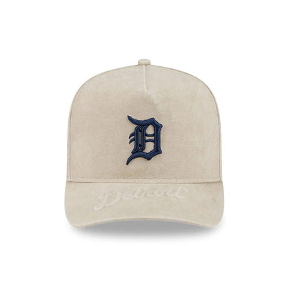 Pictured is this MLB Detroit Tigers 9FIFTY A-Frame Snapback cap in light beige. 3