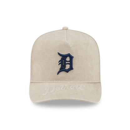 Pictured is this MLB Detroit Tigers 9FIFTY A-Frame Snapback cap in light beige. 3