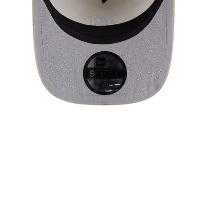 Pictured is this MLB Detroit Tigers 9FIFTY A-Frame Snapback cap in light beige. 2