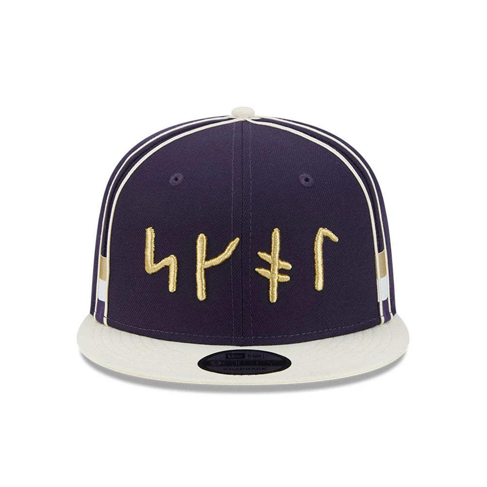 Pictured is this NFL Rivalry 2026 Minnesota Vikings 9FIFTY Snapback cap in dark purple. 3