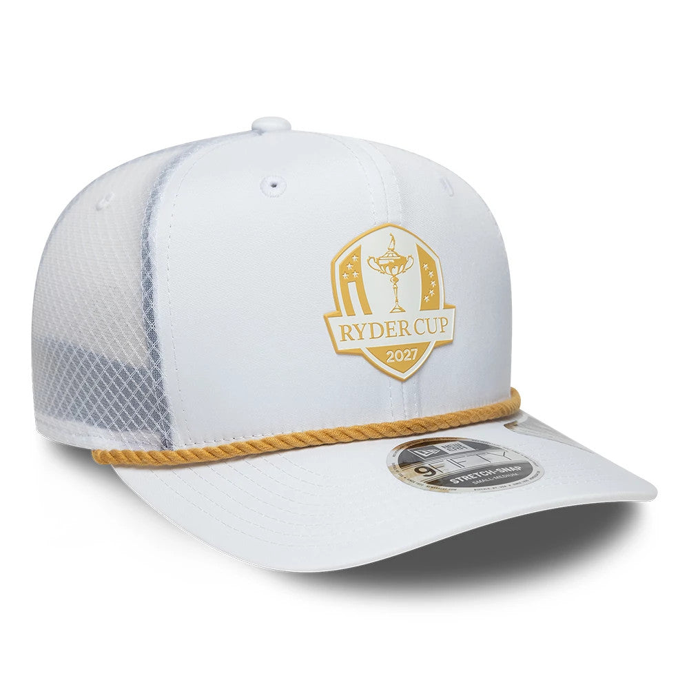 Pictured is this Dare To Dream Ryder Cup Europe 2027 9FIFTY Stretch Snap cap in white. 3