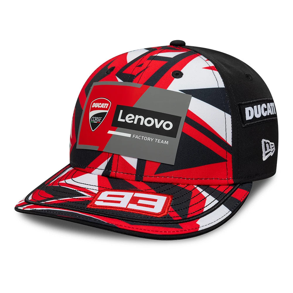 Pictured is this Ducati Motor Replica Marc Márquez Misano Race Special Black 9FIFTY Low Profile Adjustable cap. 4