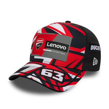 Pictured is this Ducati Motor Replica Francesco Bagnaia Misano Race Special Black 9FORTY E-Frame Adjustable cap. 1
