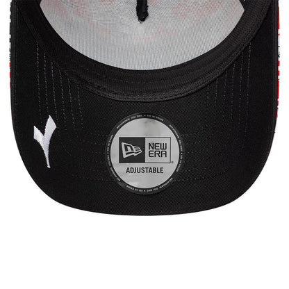Pictured is this Ducati Motor Replica Francesco Bagnaia Japan Race Special All Over Print 9FORTY E-Frame Adjustable cap. 2
