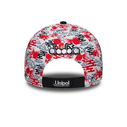 Pictured is this Ducati Motor Replica Japan Race Special All Over Print 9FORTY E-Frame Adjustable cap. 5