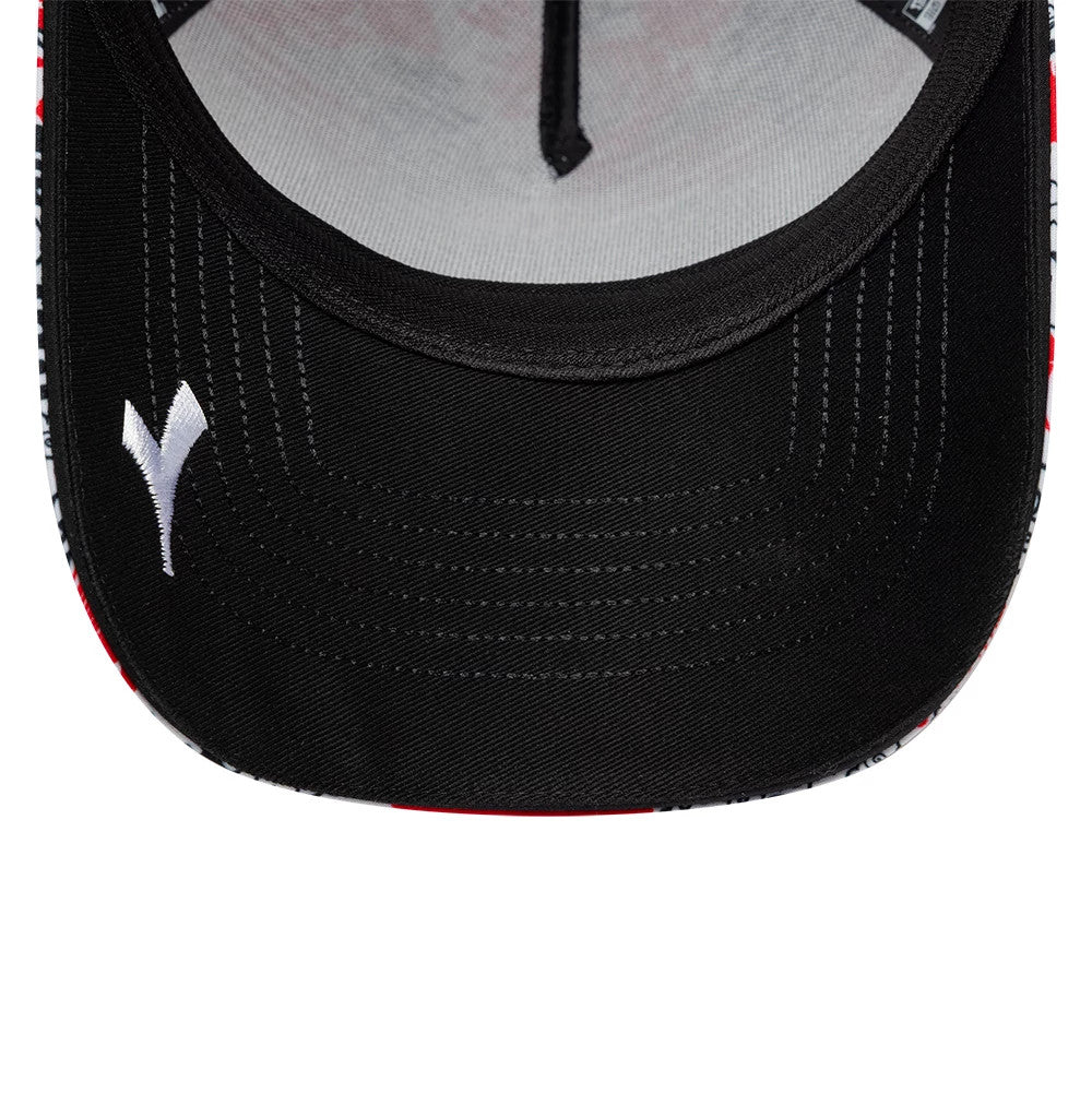 Pictured is this Ducati Motor Replica Japan Race Special All Over Print 9FORTY E-Frame Adjustable cap. 2