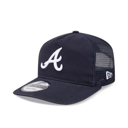 Pictured is this MLB Evergreen Atlanta Braves 19TWENTY cap in navy. 1