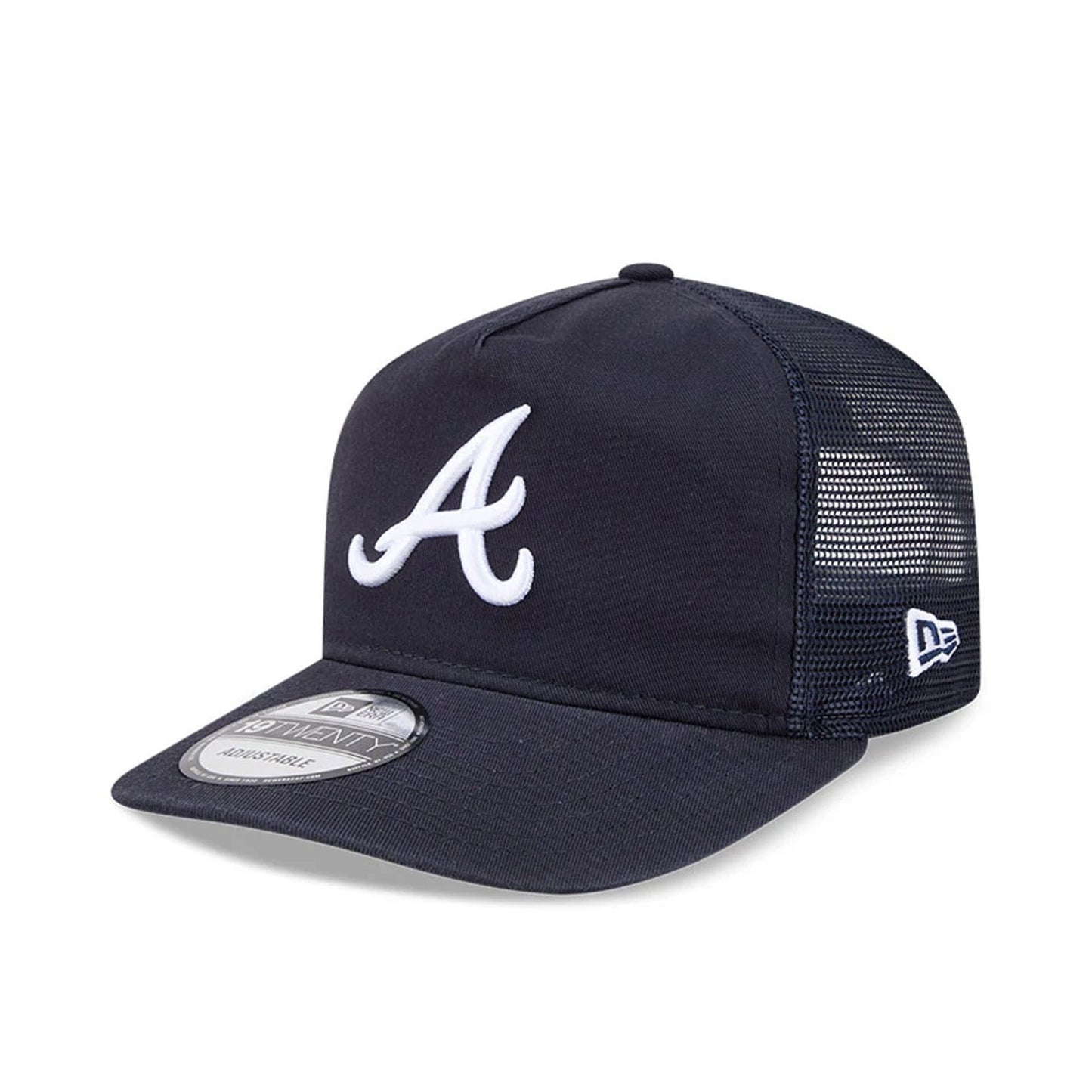 Pictured is this MLB Evergreen Atlanta Braves 19TWENTY cap in navy. 1