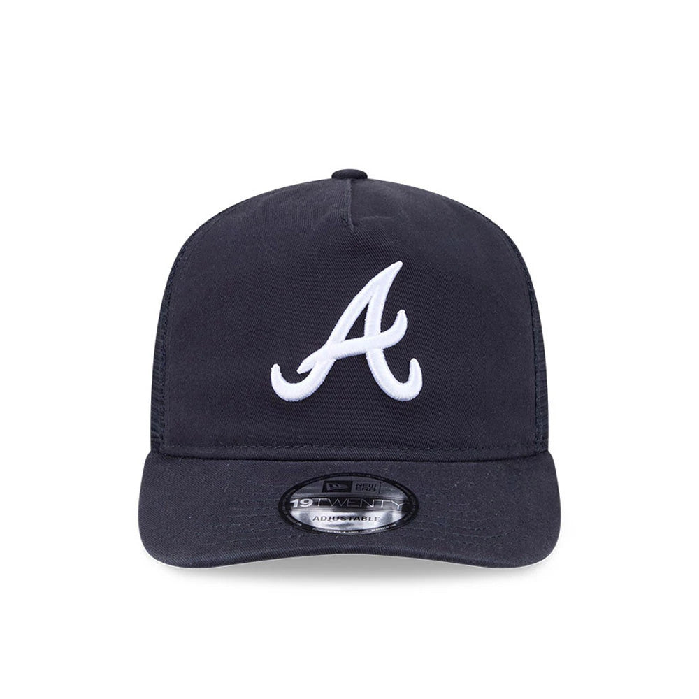Pictured is this MLB Evergreen Atlanta Braves 19TWENTY cap in navy. 3
