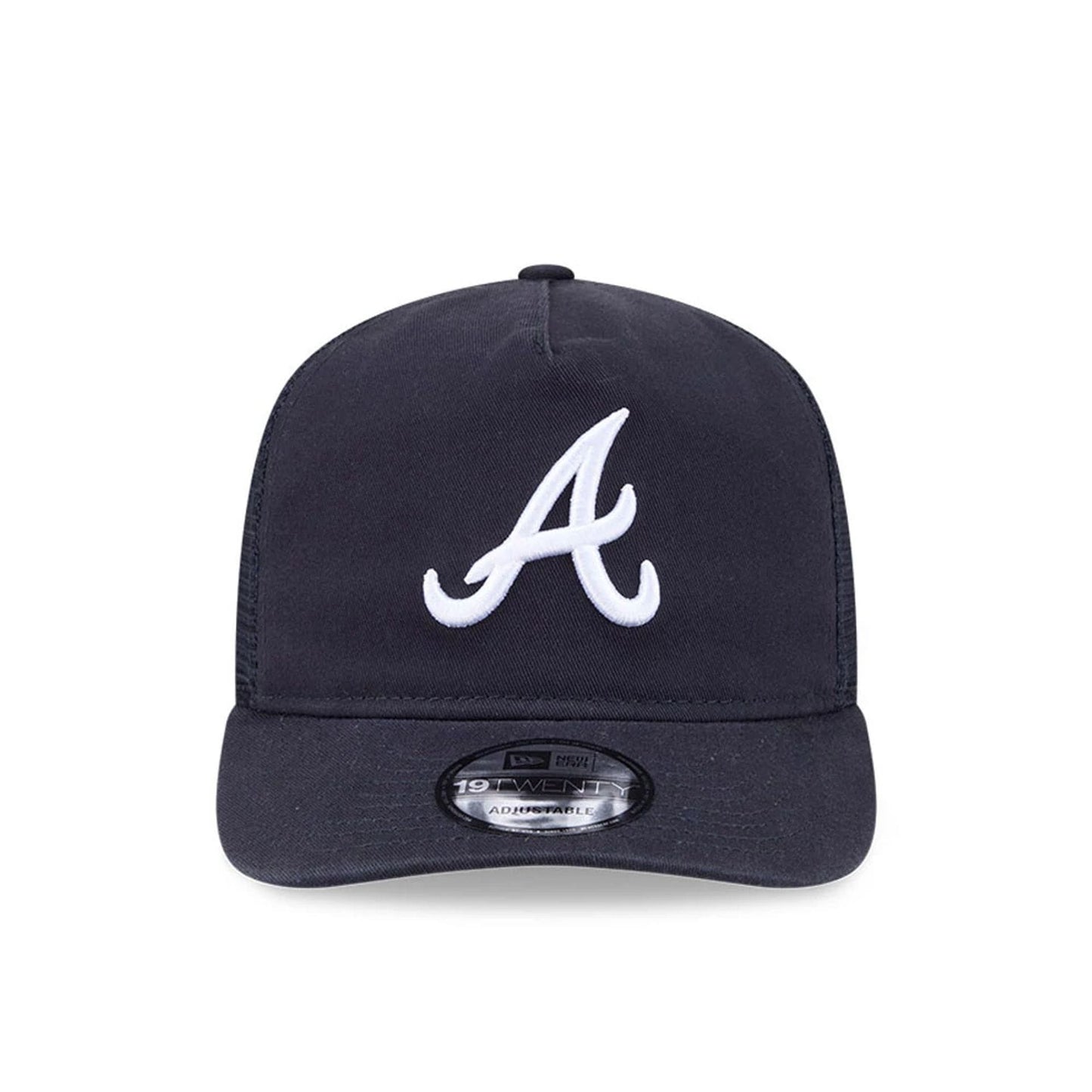 Pictured is this MLB Evergreen Atlanta Braves 19TWENTY cap in navy. 3