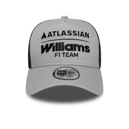 Pictured is this Williams E-Frame 9FORTY A-Frame Trucker cap in grey. 2
