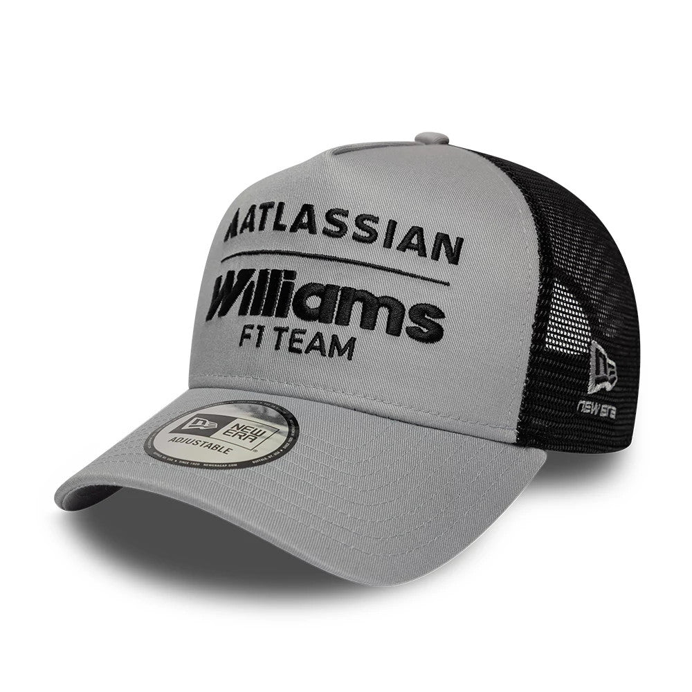 Pictured is this Williams E-Frame 9FORTY A-Frame Trucker cap in grey. 1