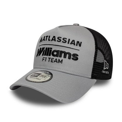 Pictured is this Williams E-Frame 9FORTY A-Frame Trucker cap in grey. 1